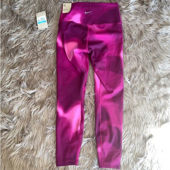 New Nike Yoga women's Dri-Fit High Rise 7/8 Legging Pink size M - Picture 9 of 10